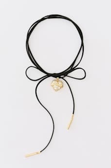 CRYSTAL HEART WRAPPED CHOKER NECKLACE, image 4