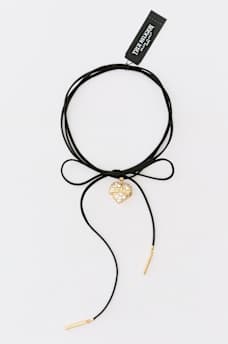 CRYSTAL HEART WRAPPED CHOKER NECKLACE, image 5