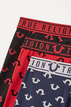 MENS 3-PACK ALLOVER HORSESHOE PRINT BOXER BRIEFS, image 2