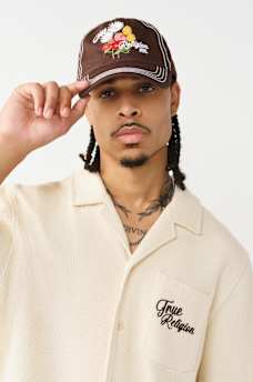 GORRA DE B&Eacute;ISBOL CON FLORES BORDADAS, image 2