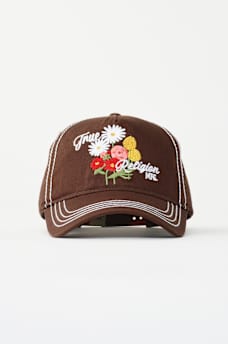GORRA DE B&Eacute;ISBOL CON FLORES BORDADAS, image 3
