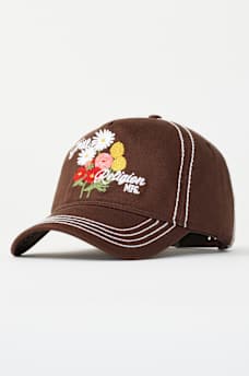 GORRA DE B&Eacute;ISBOL CON FLORES BORDADAS, image 1