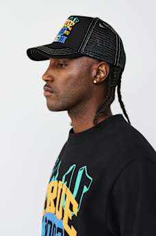 EMBROIDERED LOGO TRUCKER HAT, image 4