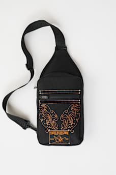 LOGO EMBROIDERED PATCH SLING BAG, image 4