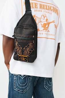 LOGO EMBROIDERED PATCH SLING BAG, image 1