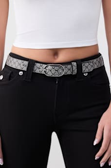 CINTUR&Oacute;N CON ESTAMPADO DE MONOGRAMA DE HERRADURA