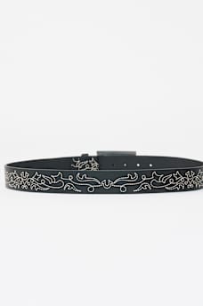 HORSESHOE STITCH LOGO BUCKLE BELT, image 4
