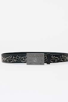 HORSESHOE STITCH LOGO BUCKLE BELT, image 1