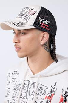 FLAME HORSESHOE TRUCKER HAT, image 3
