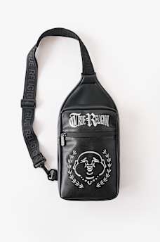 CIRCULAR BUDDHA FACE SLING BAG, image 1