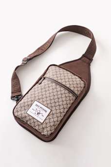 ALLOVER PRINT PATCH SLING BAG