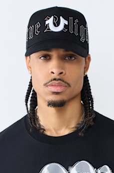 HORSESHOE LOGO RHINESTUDS BASEBALL HAT
