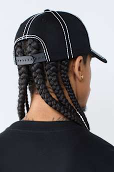 CONTRAST STITCH LOGO BASEBALL HAT