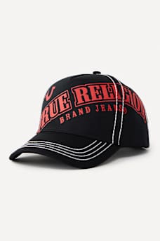 CONTRAST STITCH LOGO BASEBALL HAT