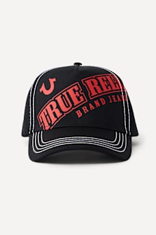 CONTRAST STITCH LOGO BASEBALL HAT