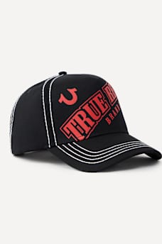 CONTRAST STITCH LOGO BASEBALL HAT