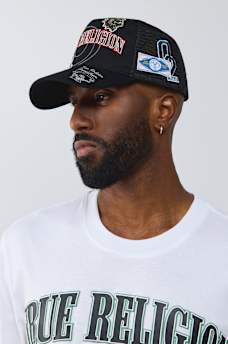 MULTI-LOGO TRUCKER HAT