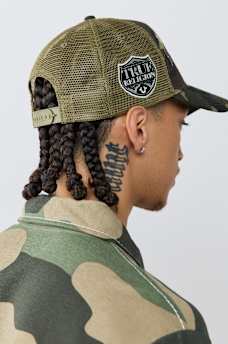 MULTI-LOGO TRUCKER HAT