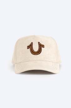 CONTRAST HORSESHOE SUEDE HAT