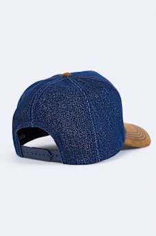 CONTRAST BRIM DENIM HORSESHOE HAT