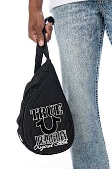 HORSESHOE SCRIPT SLING BAG