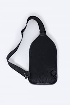 EMBOSSED FAUX LEATHER SLING BAG