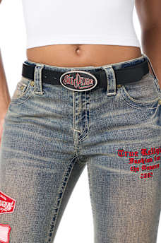 LOGO SCRIPT BUCKLE BELT