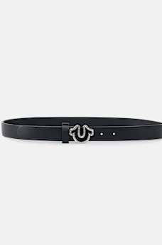 CRYSTAL HORSESHOE OUTLINE BUCKLE BELT
