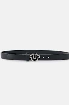 CRYSTAL HORSESHOE OUTLINE BUCKLE BELT, image 1