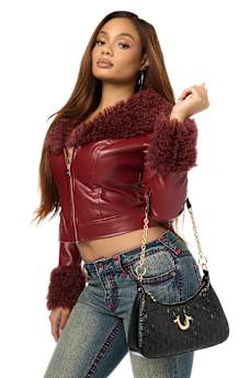 ALLOVER HORSESHOE SHOULDER BAG