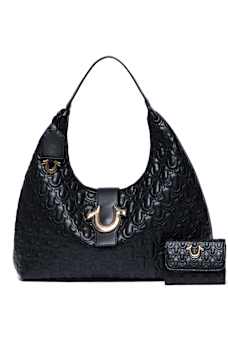 HORSESHOE EMBOSSED HOBO BAG