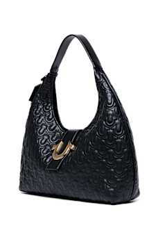 HORSESHOE EMBOSSED HOBO BAG