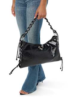 EMBOSSED LOGO HANDBAG