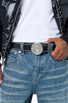 TRUE DENIM BUTTON BELT