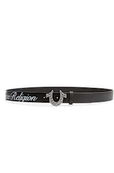 SCRIPT HORSESHOE BUCKLE BELT