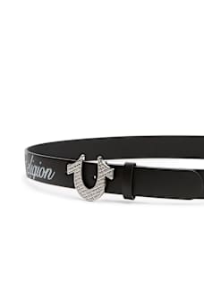SCRIPT HORSESHOE BUCKLE BELT