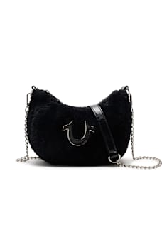 PLUSH HORSESHOE CHAIN HANDBAG