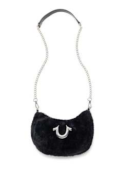 PLUSH HORSESHOE CHAIN HANDBAG