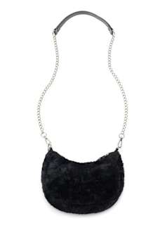 PLUSH HORSESHOE CHAIN HANDBAG
