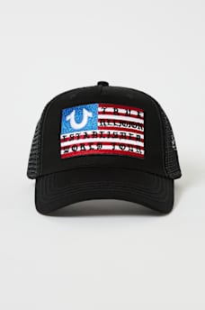 HORSESHOE FLAG TRUCKER HAT, image 2