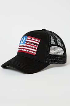 HORSESHOE FLAG TRUCKER HAT, image 1