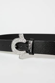 CRYSTAL HORSESHOE BUCKLE BELT, image 2
