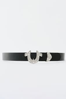 CRYSTAL HORSESHOE BUCKLE BELT, image 1