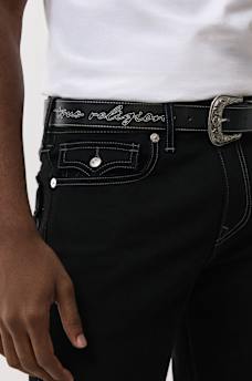 STITCHED LOGO WESTERN BELT, image 1