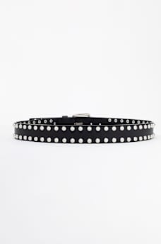LOGO TEXTURED STUDDED BELT, image 2