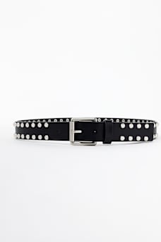 LOGO TEXTURED STUDDED BELT, image 1