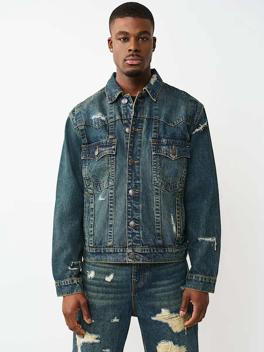 jimmy destroyed oversized denim jacket