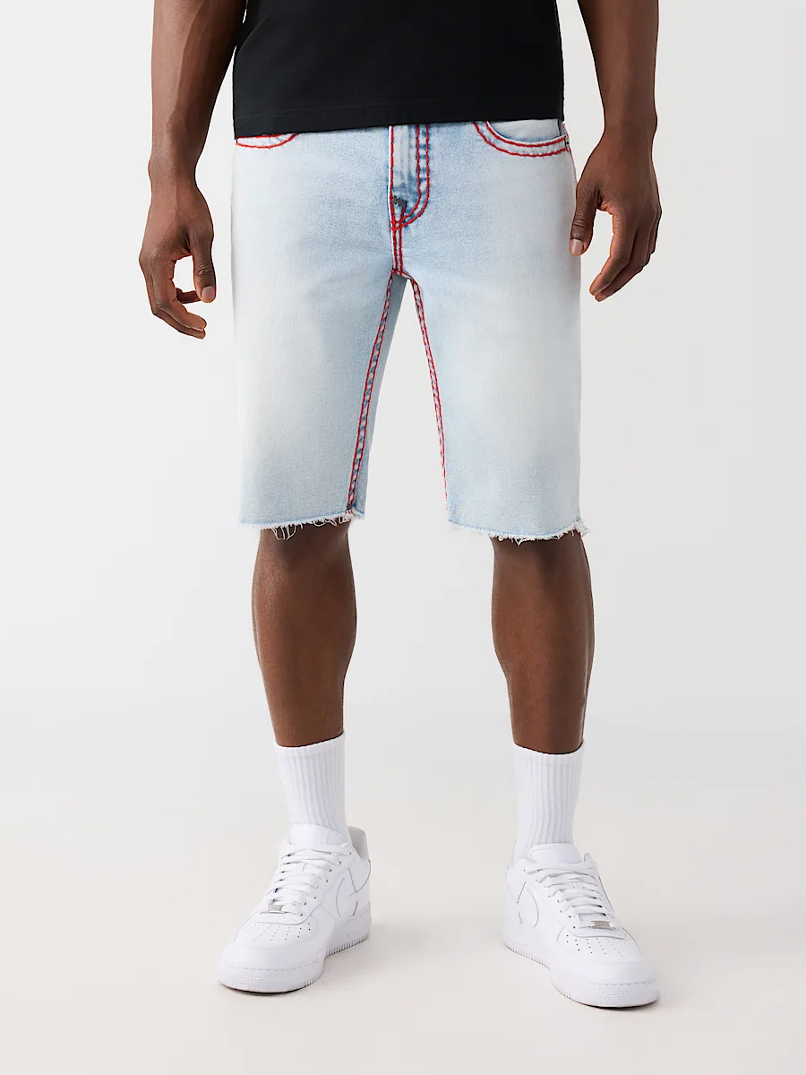 ricky super t frayed hem flap short