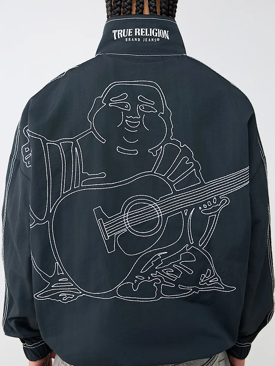 big t nylon quarter zip jacket