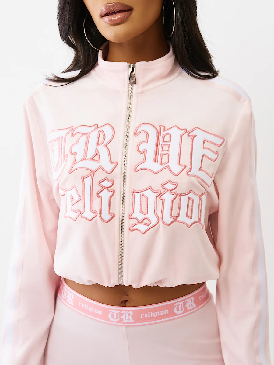 velour track jacket